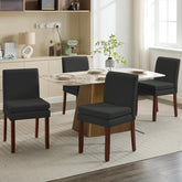 Armless linen dining chair with cushioned seat, featuring modern minimalist design suitable for various occasions.Set of 2 (2-Pack)